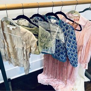 Fairy Princess BOHO Bundle! Free People NWT shrugs, dresses; size S—M